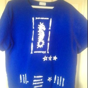 Cite women's large tee shirt seahorse